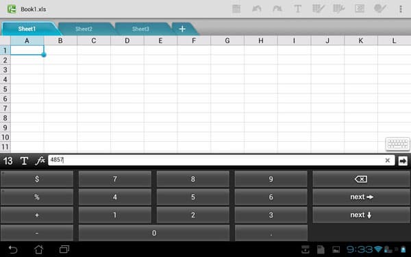 Скриншот ThinkFree Mobile for Tablet