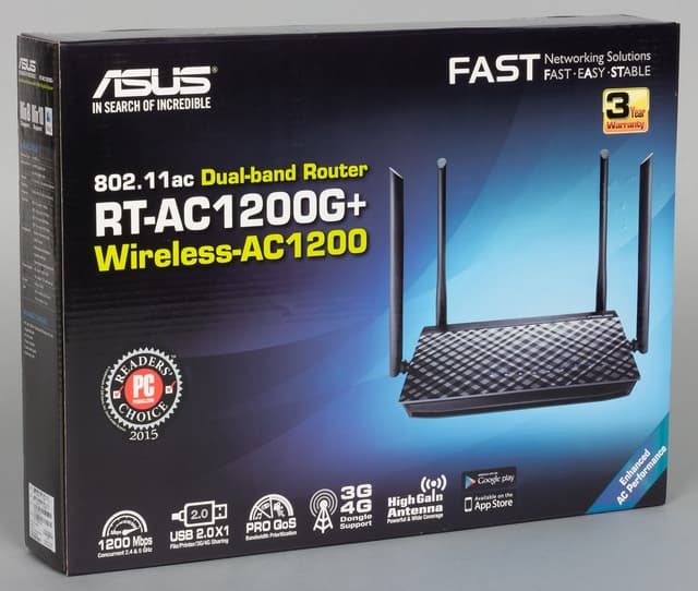 Упаковка Asus RT-AC1200G+