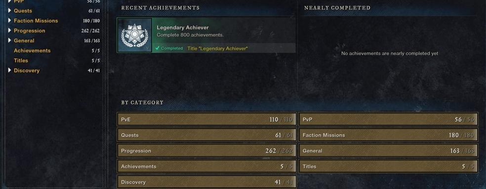 Первый игрок получил все достижения в New World. Ему понадобилось более 9000 часов