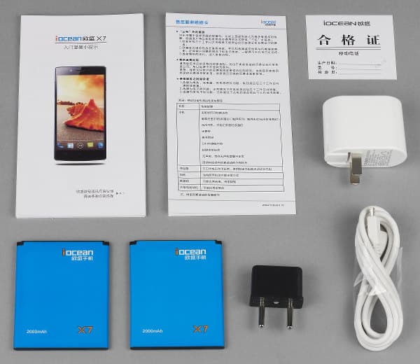 Комплект поставки iocean X7