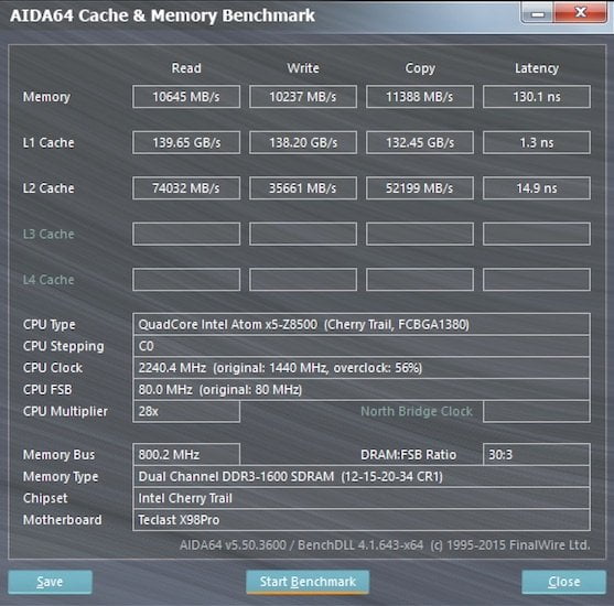 Производительность планшета Teclast X98 Pro