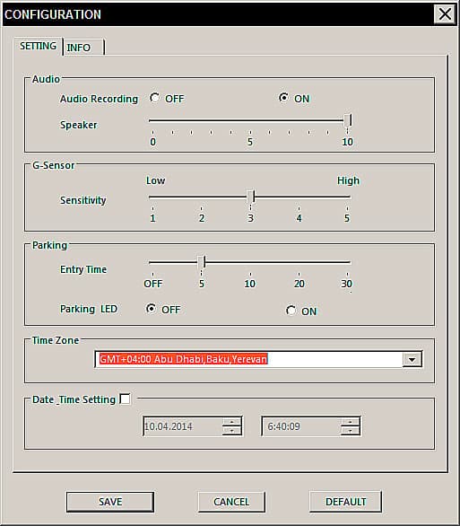 Автомобильный видеорегистратор Cammsys BlackSys CF-100
