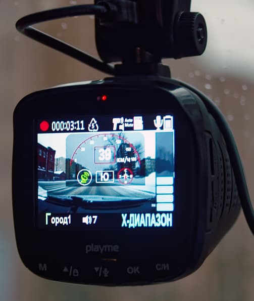 Видеорегистратор с радар-детектором и GPS-информером Playme P350 Tetra
