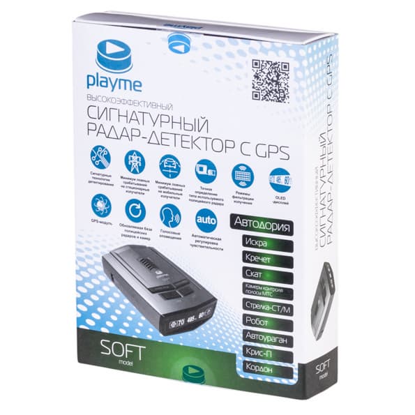 сигнатурный радар-детектор с GPS Playme Soft