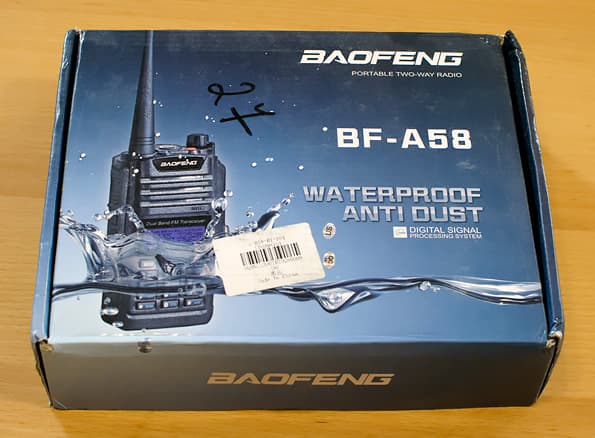 Портативная двухдиапазонная влагозащищенная VHF/UHF-радиостанция Baofeng BF-A58