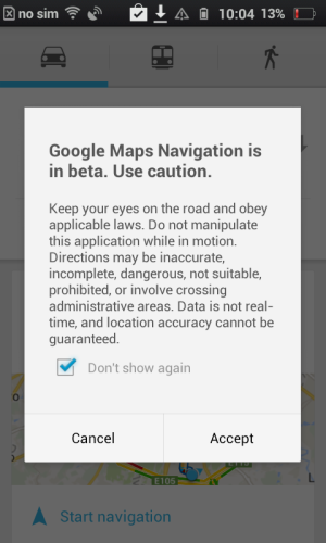 google maps screenshot
