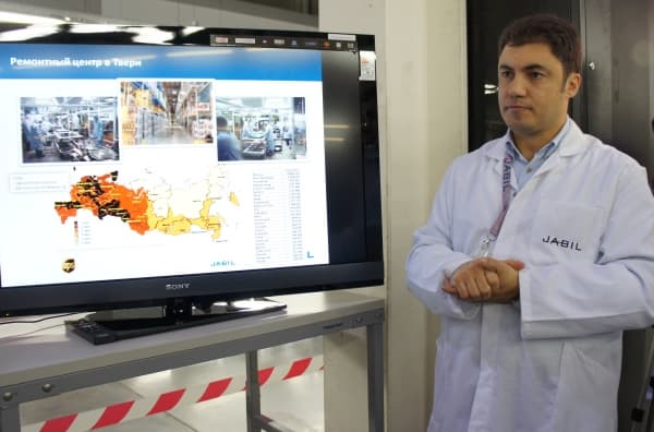 сборочная линия завода Jabil в Твери сборочная линия завода Jabil в Твери