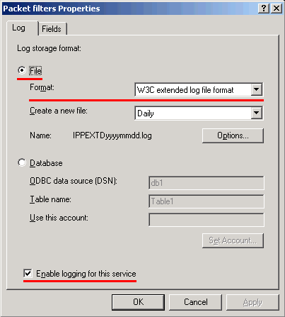 Настройки ISA Server