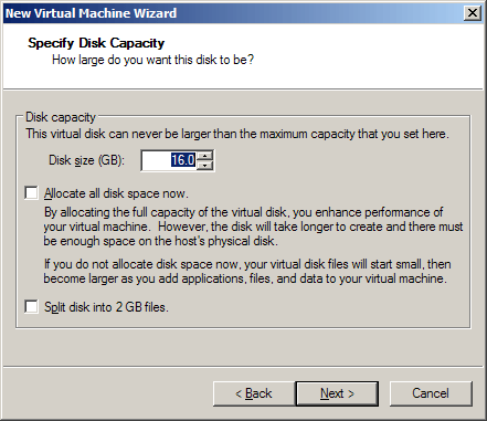Мастер создания виртуальной машины