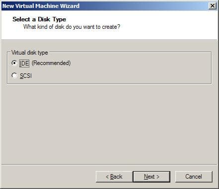 Выбор типа диска