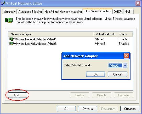 Виртуальные сетевые адаптеры хоста