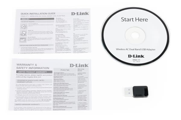 Комплект поставки D-Link DWA-171