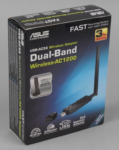 Упаковка Asus USB-AC56