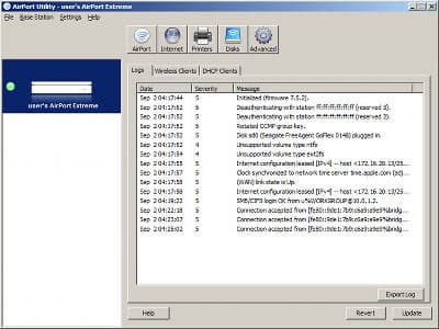 Настройки Apple AirPort Extreme