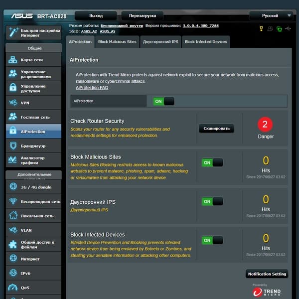 Настройка Asus BRT-AC828