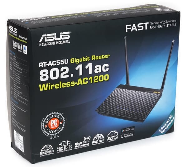 Упаковка Asus RT-AC55U
