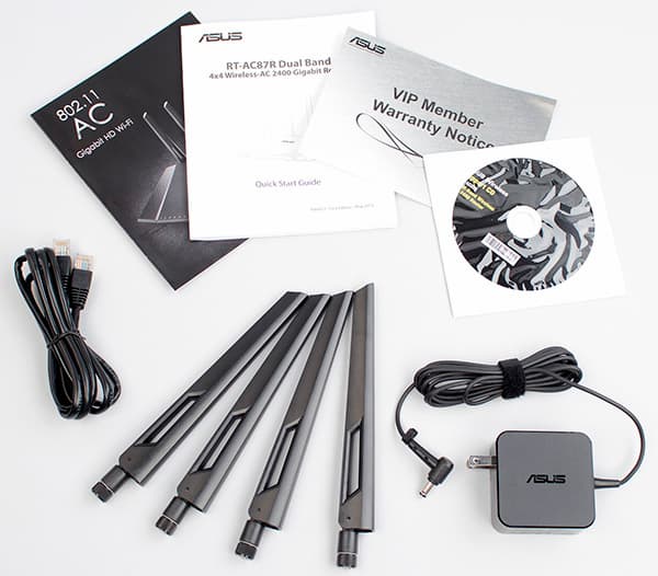 Комплект поставки Asus RT-AC87U