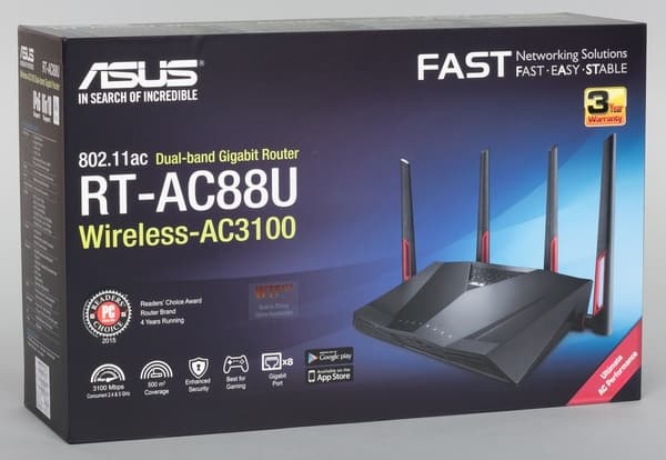 Упаковка Asus RT-AC88U Упаковка Asus RT-AC88U