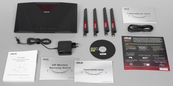 Комплект поставки Asus RT-AC88U Комплект поставки Asus RT-AC88U