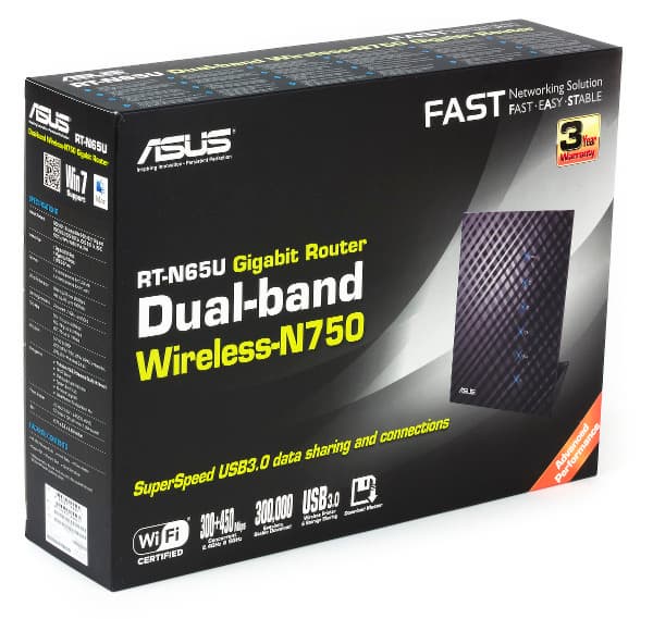 Упаковка Asus RT-N65U