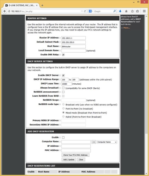 Настройка D-Link DIR-860L