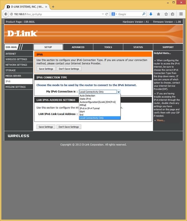 Настройка D-Link DIR-860L