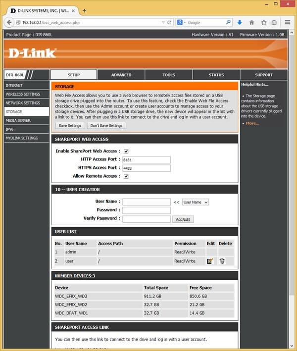 Настройка D-Link DIR-860L
