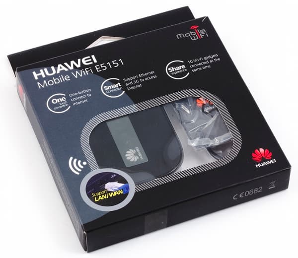 Упаковка роутера Huawei E5151