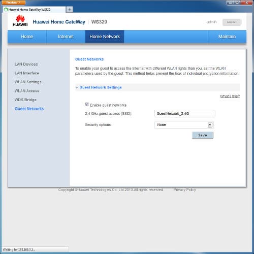 Настройка Huawei WS329