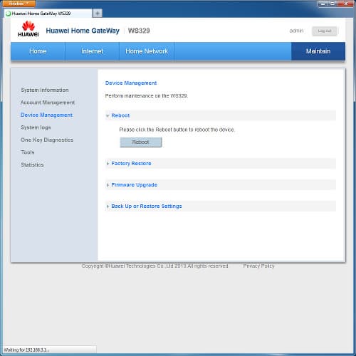 Настройка Huawei WS329