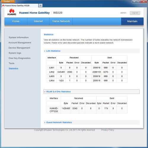 Настройка Huawei WS329