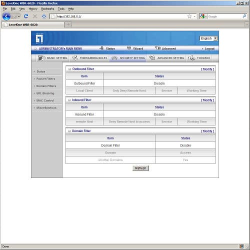 настройка маршрутизатора LevelOne WBR-6020