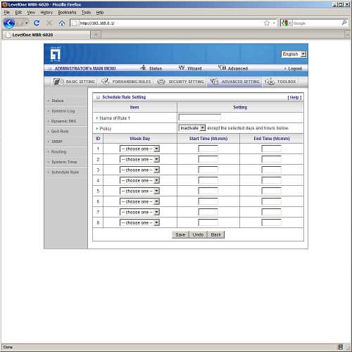 настройка маршрутизатора LevelOne WBR-6020