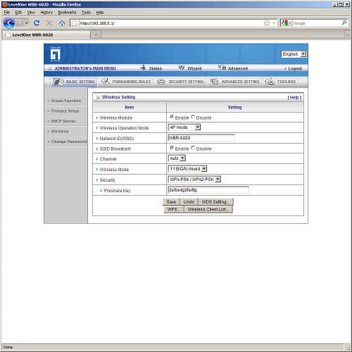 настройка маршрутизатора LevelOne WBR-6020