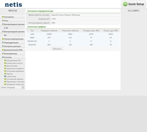 Настройка Netis WF2710
