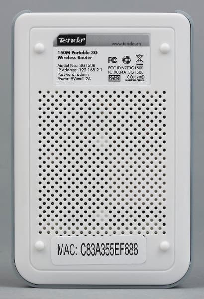Внешний вид роутера Tenda 3G150B