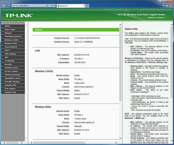 Настройка TP-Link Archer C7