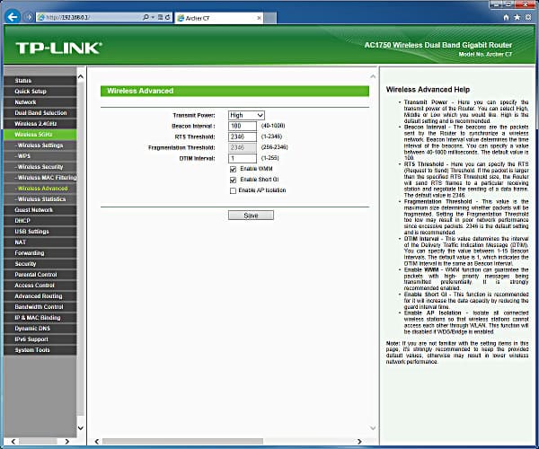 Настройка TP-Link Archer C7
