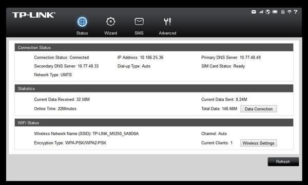 Настрока роутера TP-Link M5250