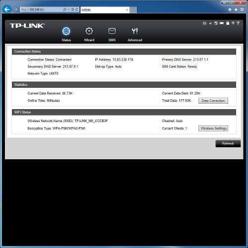 Настрока роутера TP-Link M5350