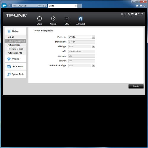 Настрока роутера TP-Link M5350