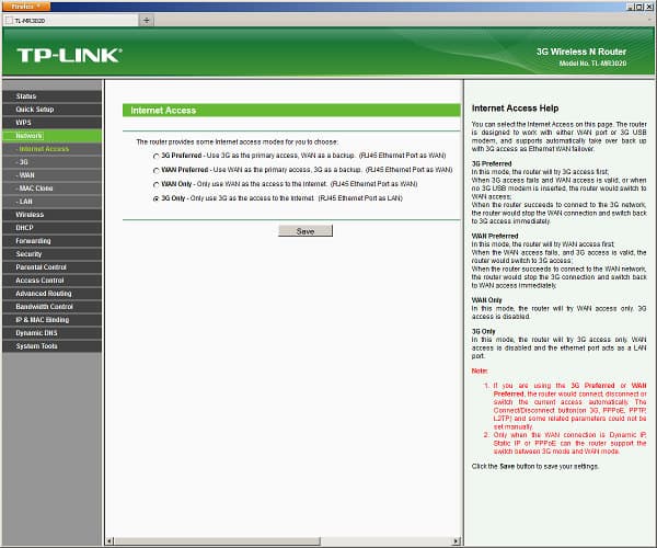 Настройка TP-LINK TL-WR3020