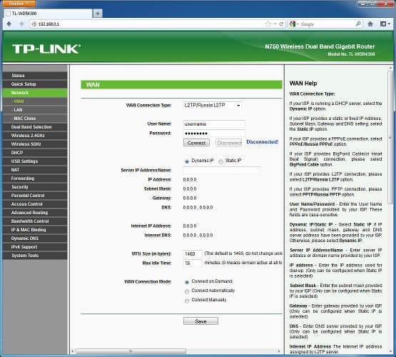Настрока роутера TP-Link TL-WDR4300