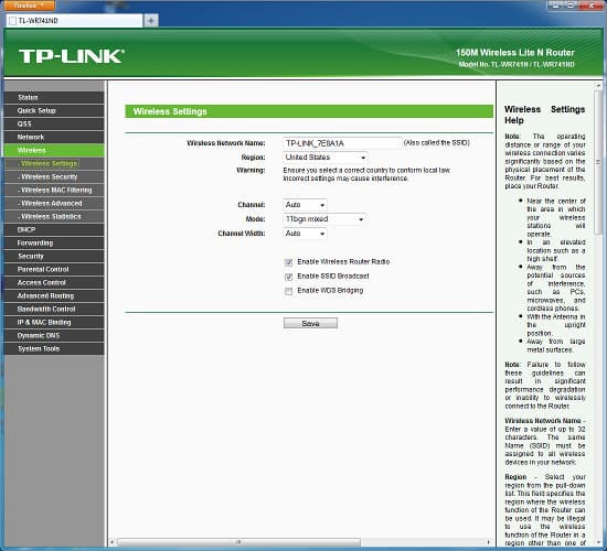 Настрока роутера TP-Link TL-WR741ND
