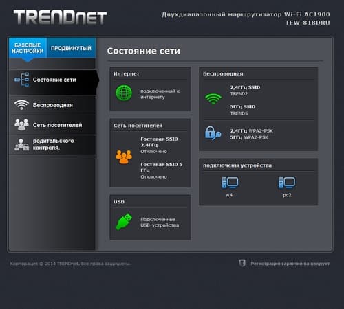 Настройка TrendNet TEW-818DRU