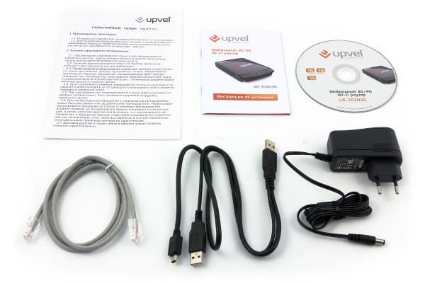 Комплект поставки роутера Upvel UR-702N3G