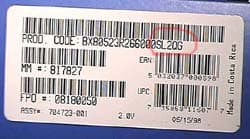 Наклейка с коробки