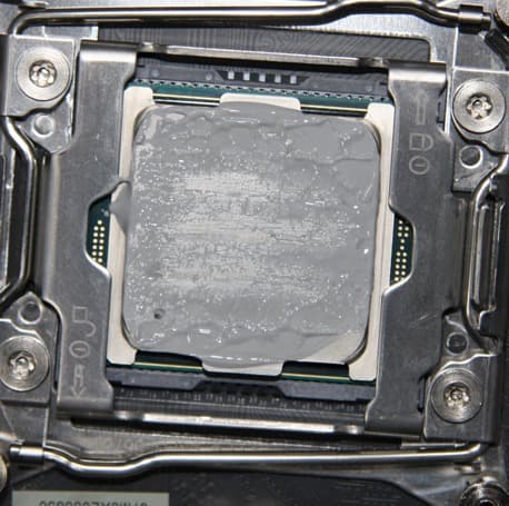 Cooler Master MasterAir Pro 4, распределение термопасты