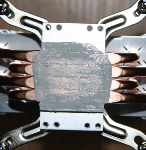 Cooler Master MasterAir Pro 4, распределение термопасты