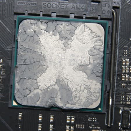 NH-L9x65 SE-AM4, распределение термопасты